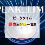 【PEAKTIME(ピークタイム)】順位&パフォーマンス結果一覧!!